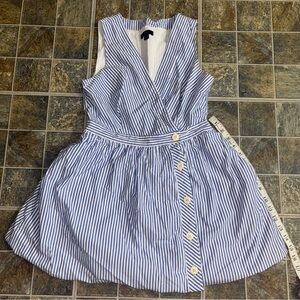 J. Crew Blue and White Striped Dress
